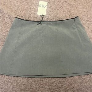 Zara Charcoal Skirt with Black Detail